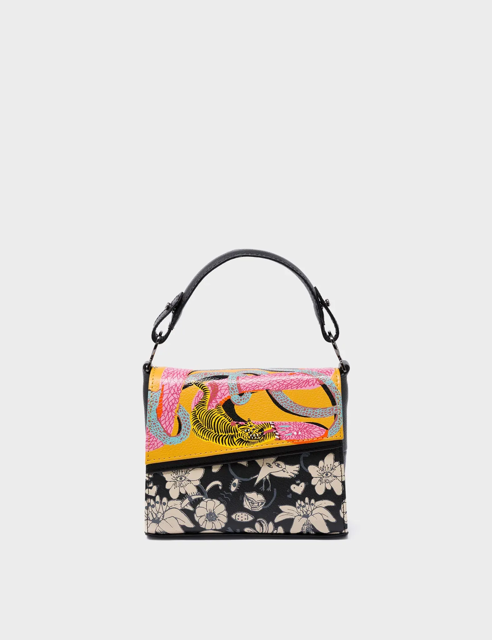 Anastasio Micro Crossbody Handbag Black Leather - Tangle Tales Black Design