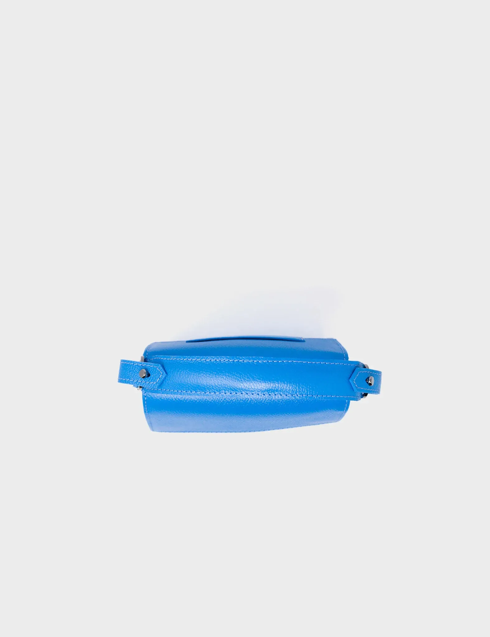 Anastasio Micro Crossbody Handbag Ibiza Blue Leather - All Over Eyes Embroidery