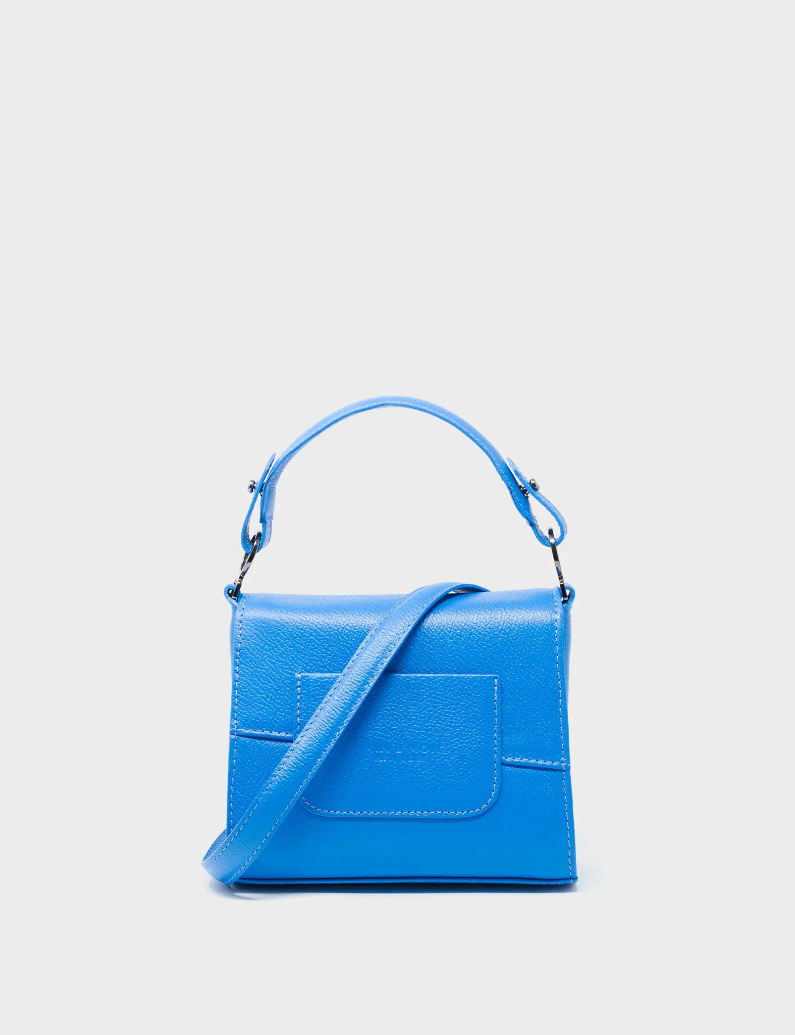 Anastasio Micro Crossbody Handbag Ibiza Blue Leather - All Over Eyes Embroidery
