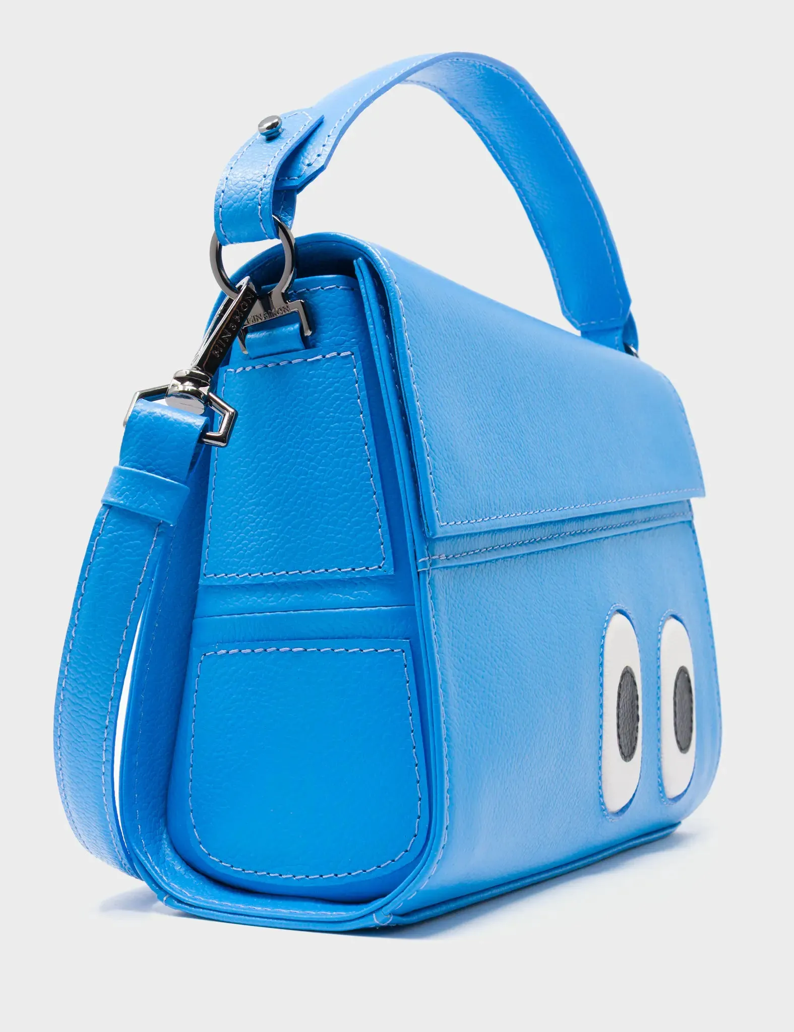 Anastasio Mini Crossbody Handbag Ibiza Blue Leather - Look Up 