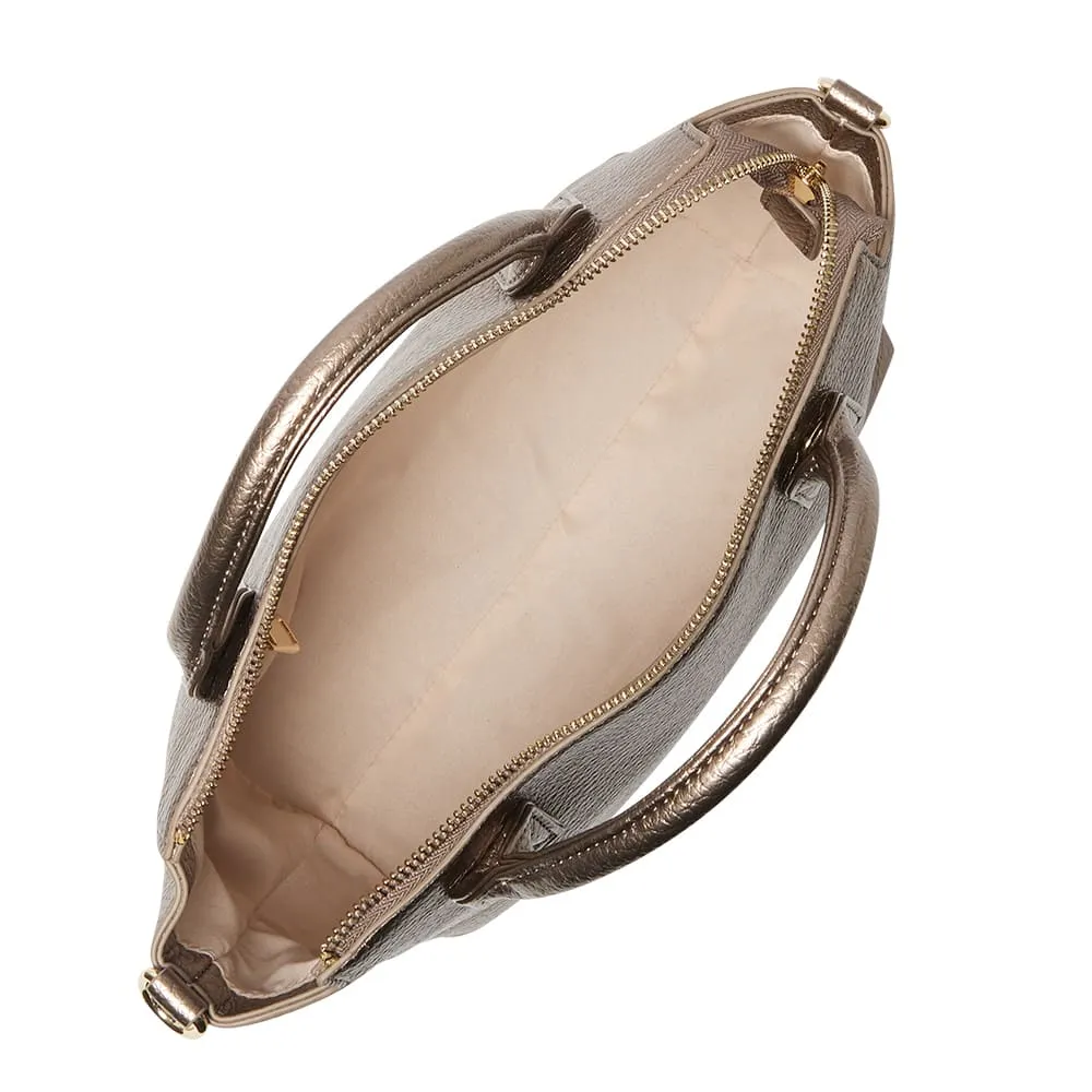 Baci Bag in Pewter Pebble
