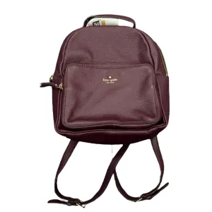 Backpack Designer By Kate Spade In Maroon, Size:Medium