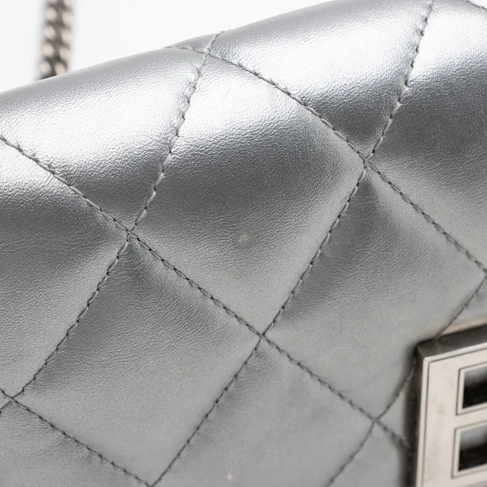 Balenciaga Quilted Metallic Leather B Dot Shoulder Bag (SHF-16927)