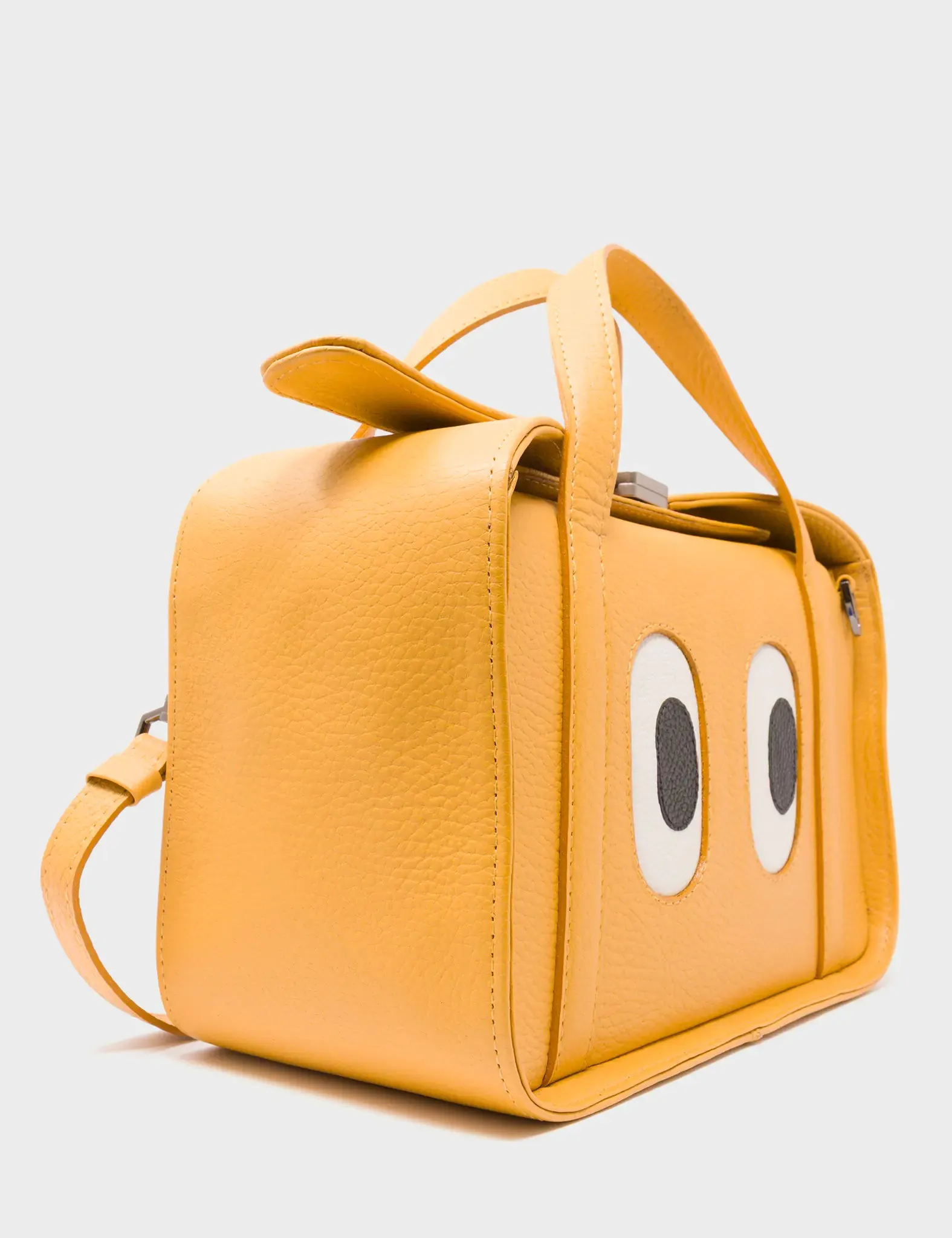 Benji Medium Crossbody Golden Glow Leather Bag - Look Up 