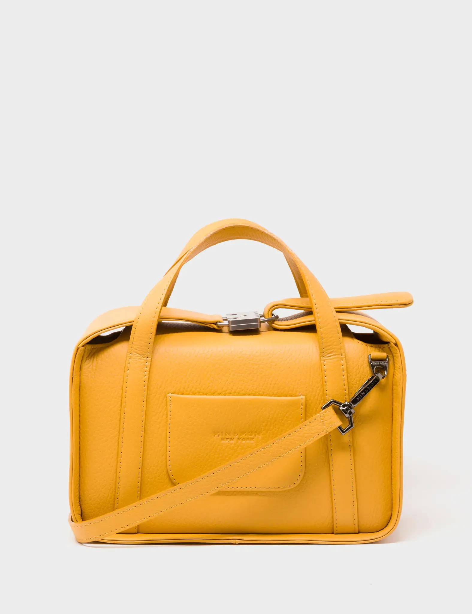 Benji Medium Crossbody Golden Glow Leather Bag - Look Up 