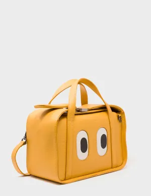 Benji Medium Crossbody Golden Glow Leather Bag - Look Up 