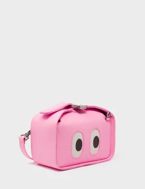 Benji Micro Crossbody Soft Neon Pink Leather Bag - Look Up 