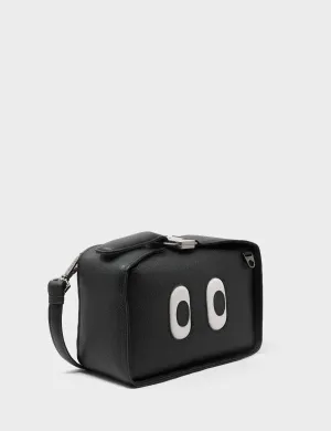 Benji Small Crossbody Black Leather Bag - Look Up 