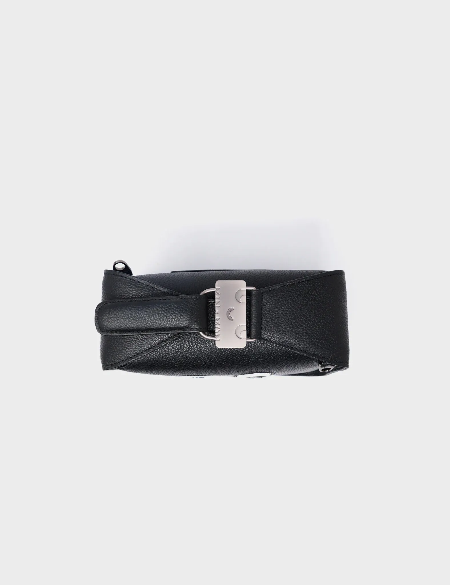 Benji Small Crossbody Black Leather Bag - Look Up 