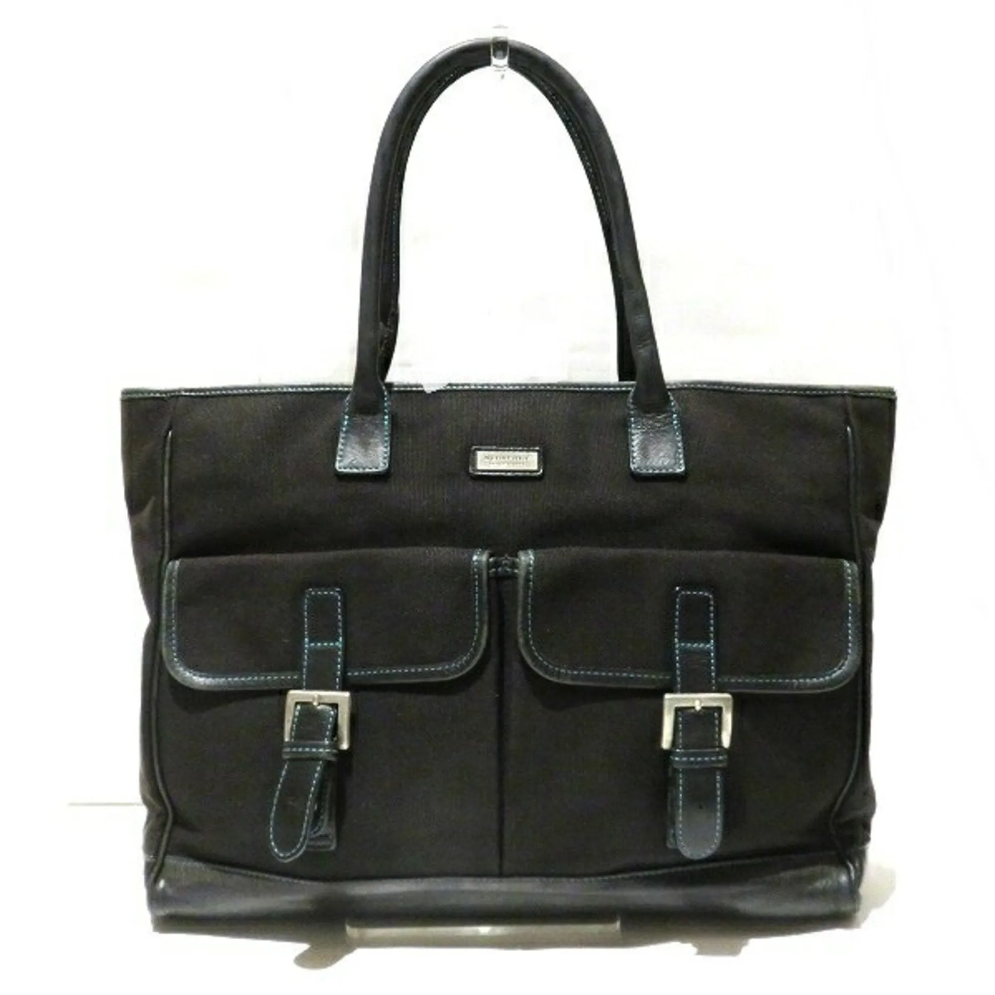 Burberry  Canvas Leather Tote Bag (Pre-Owned)
