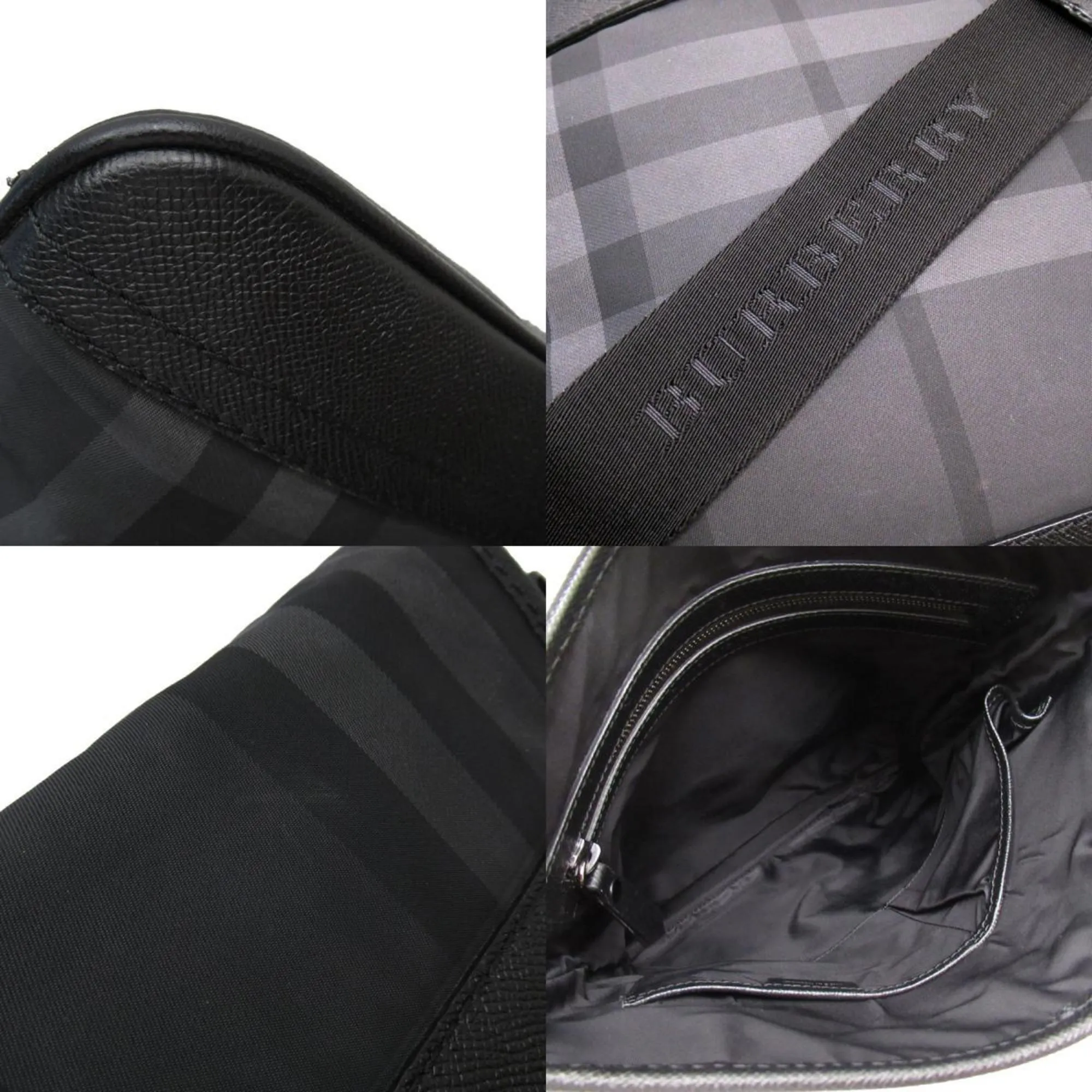 Burberry  Nylon Leather Shoulder Bag (Pre-Owned)