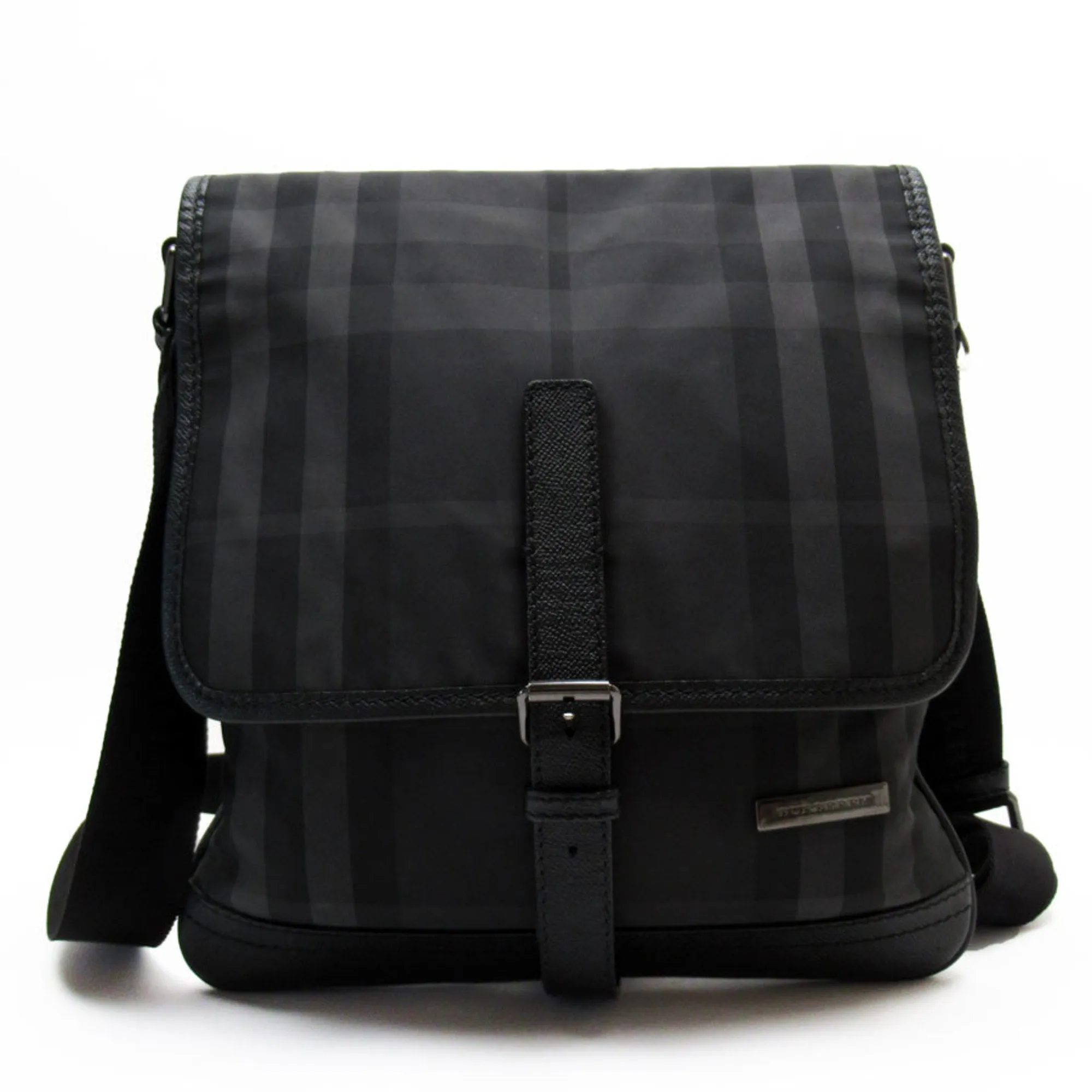 Burberry  Nylon Leather Shoulder Bag (Pre-Owned)