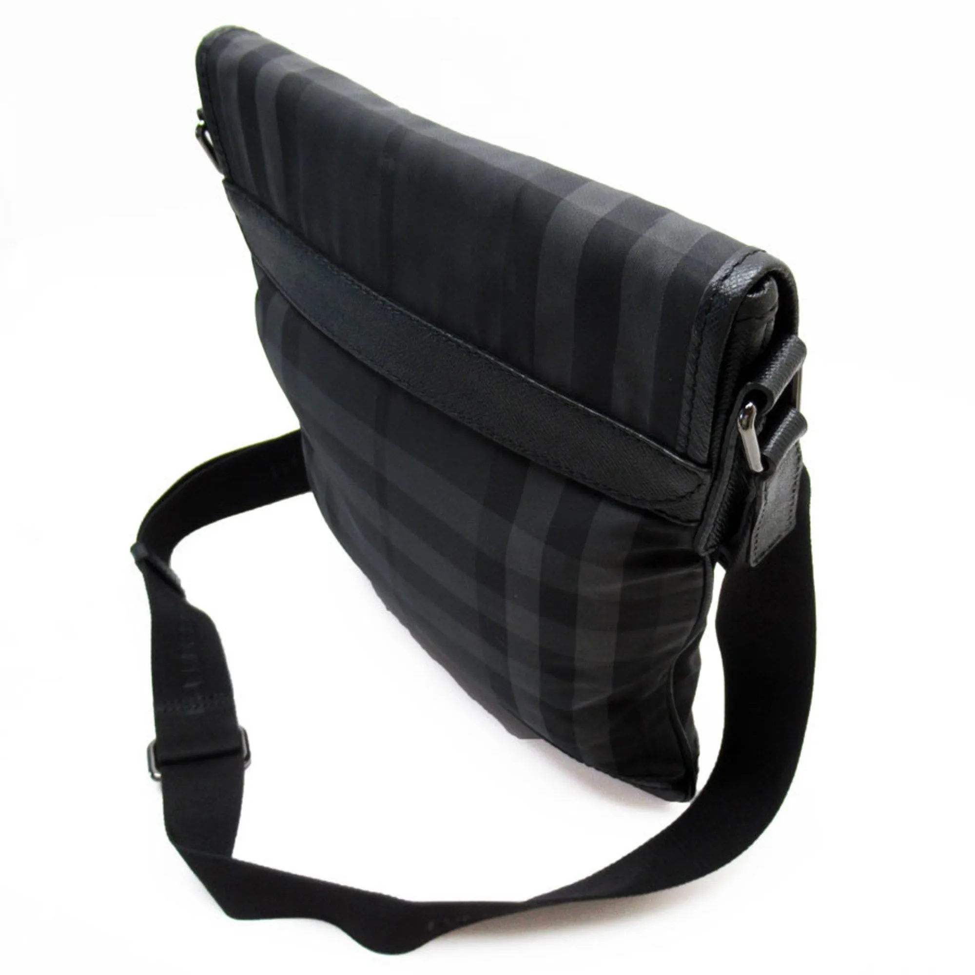 Burberry  Nylon Leather Shoulder Bag (Pre-Owned)