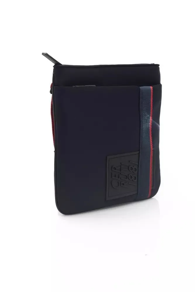Cerruti 1881 Sleek  Messenger Bag with Logo Men's Detail
