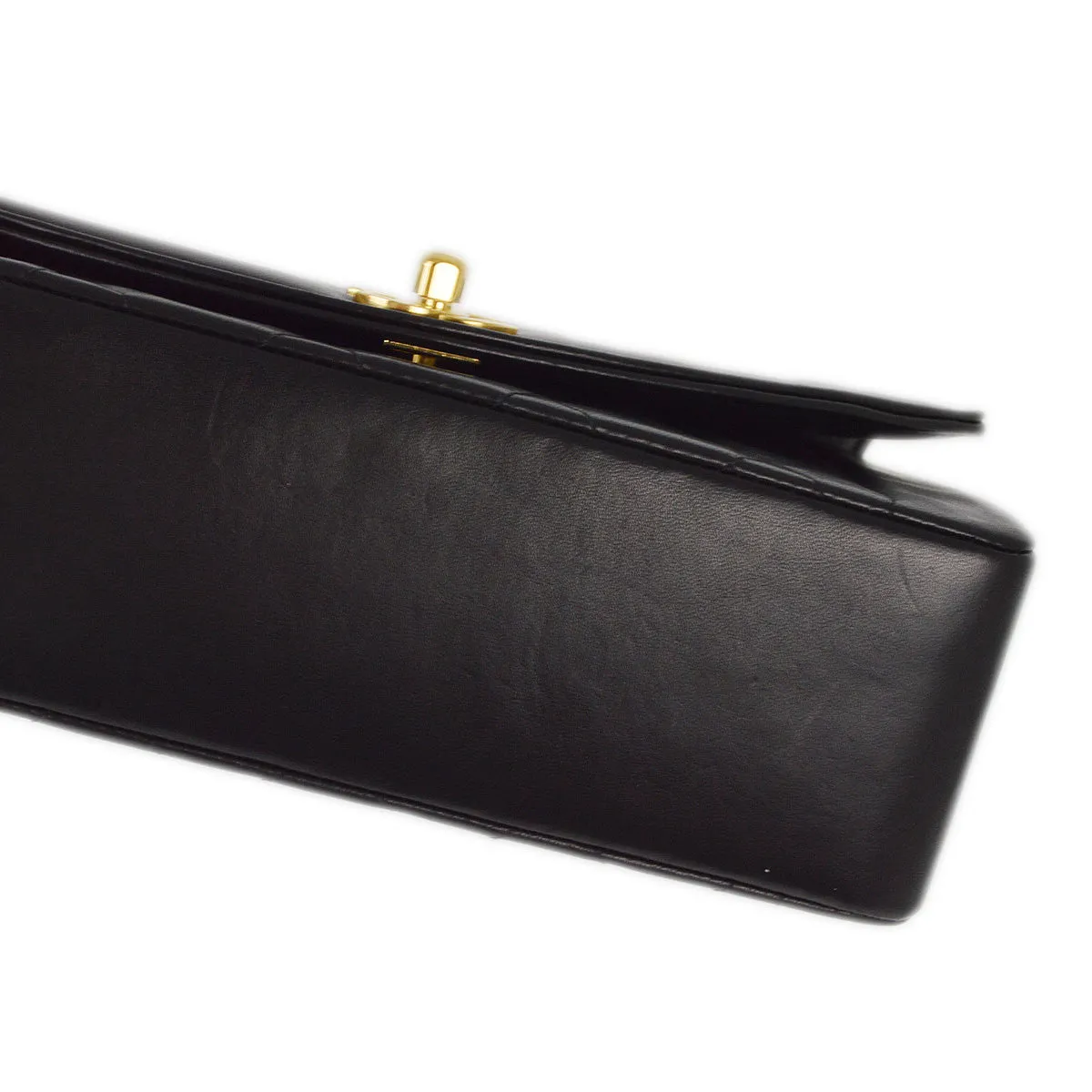 Chanel 1991-1994 Black Lambskin Small Diana Shoulder Bag