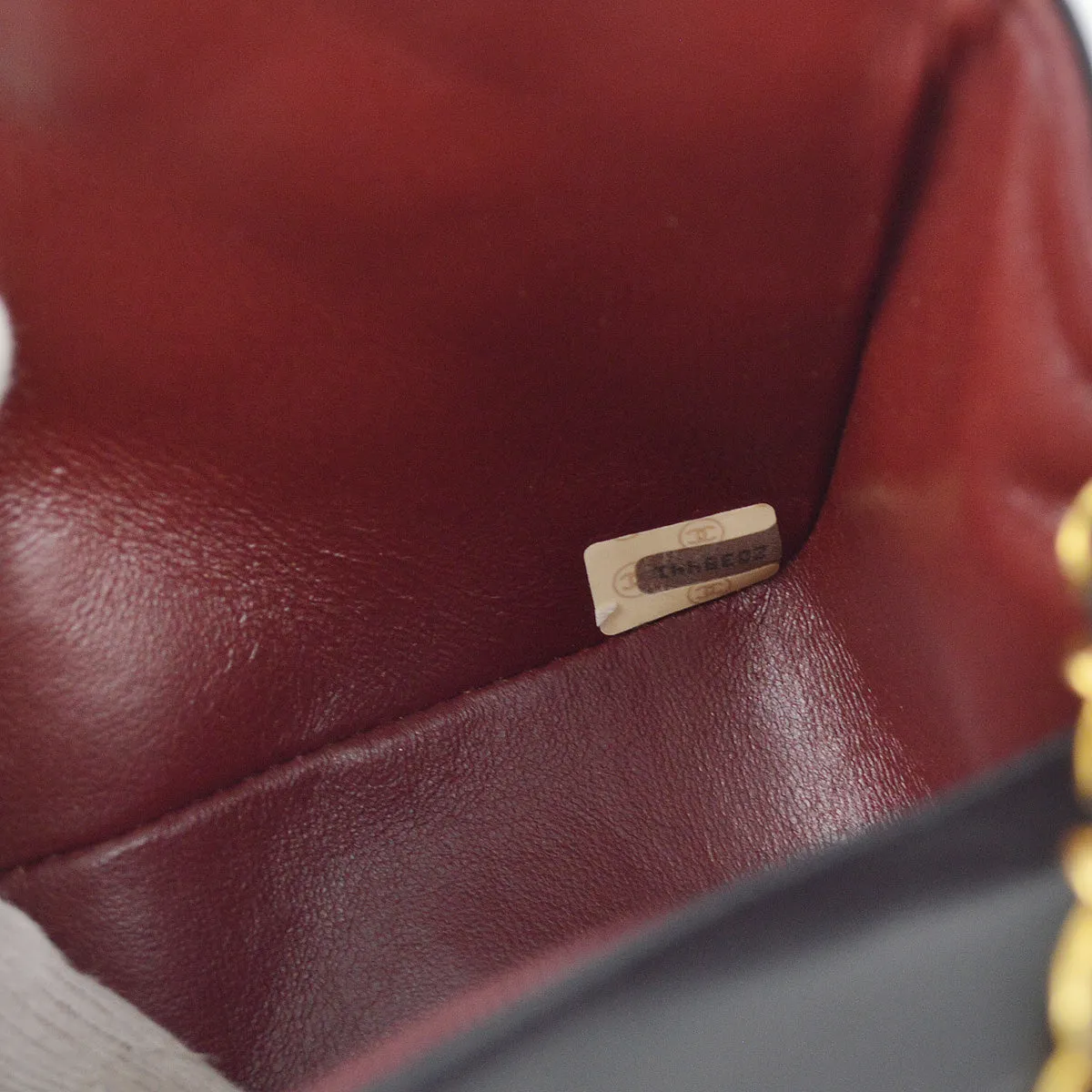 Chanel 1991-1994 Black Lambskin Small Diana Shoulder Bag