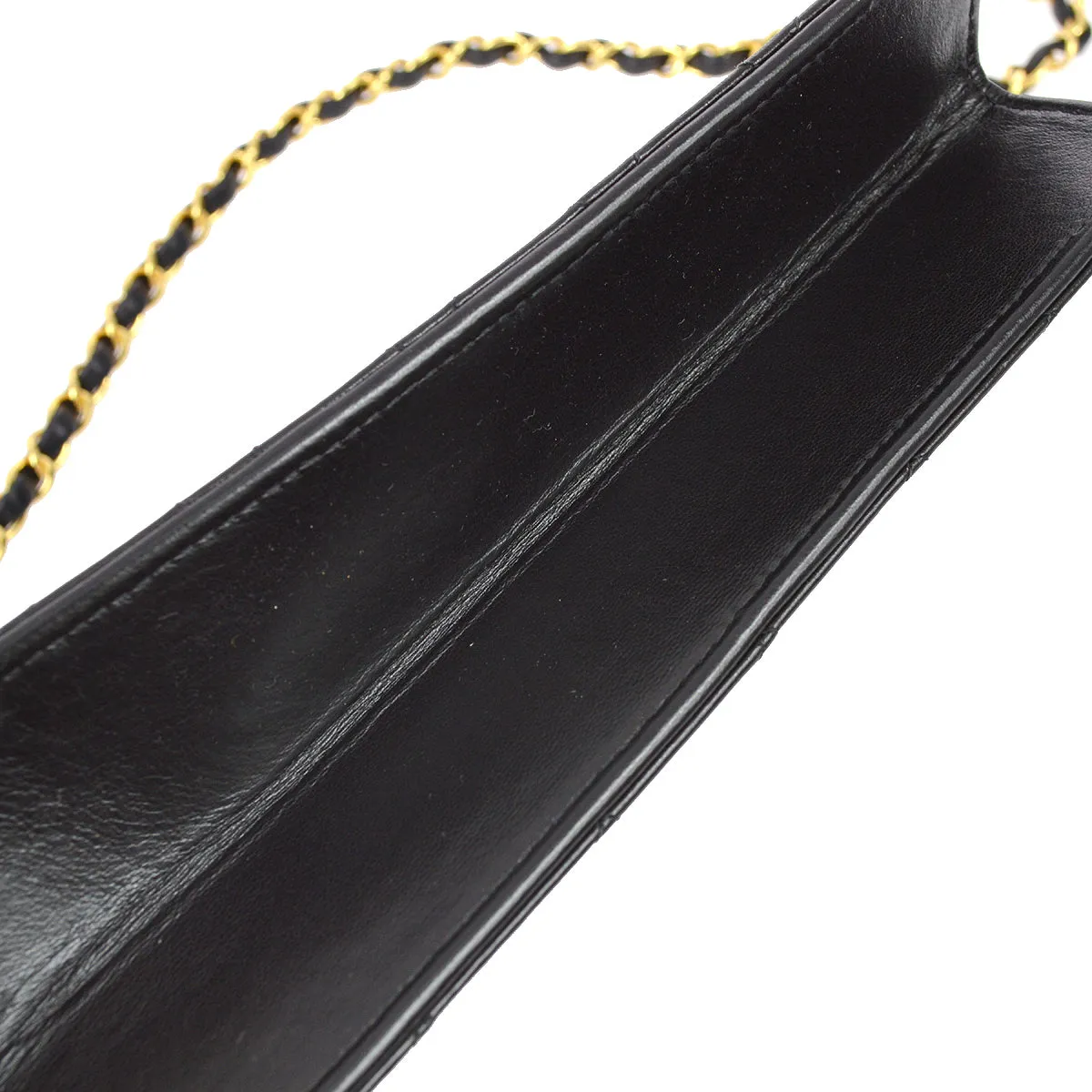 Chanel 1997-1999 Black Lambskin Single Flap Shoulder Bag
