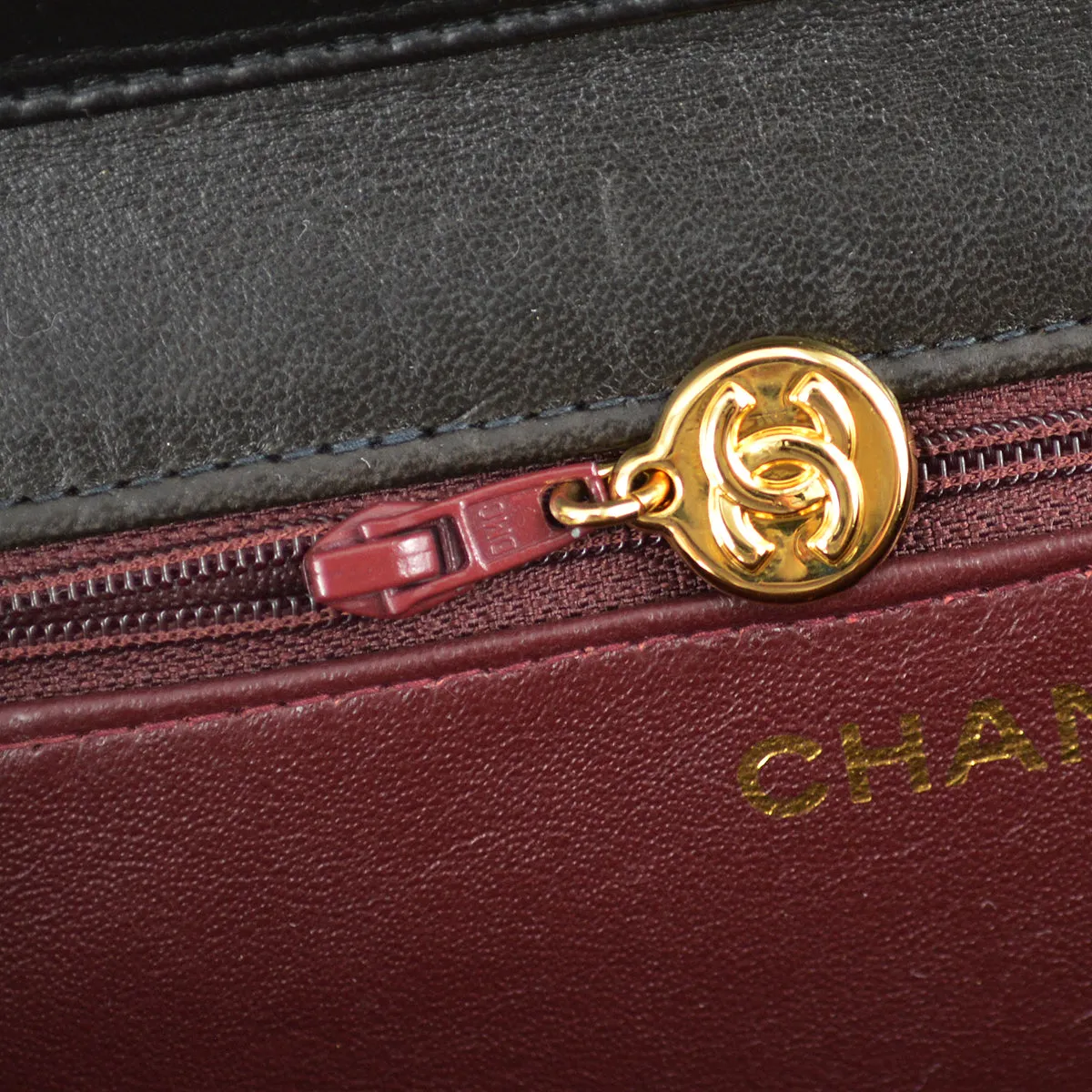 Chanel 1997-1999 Black Lambskin Single Flap Shoulder Bag