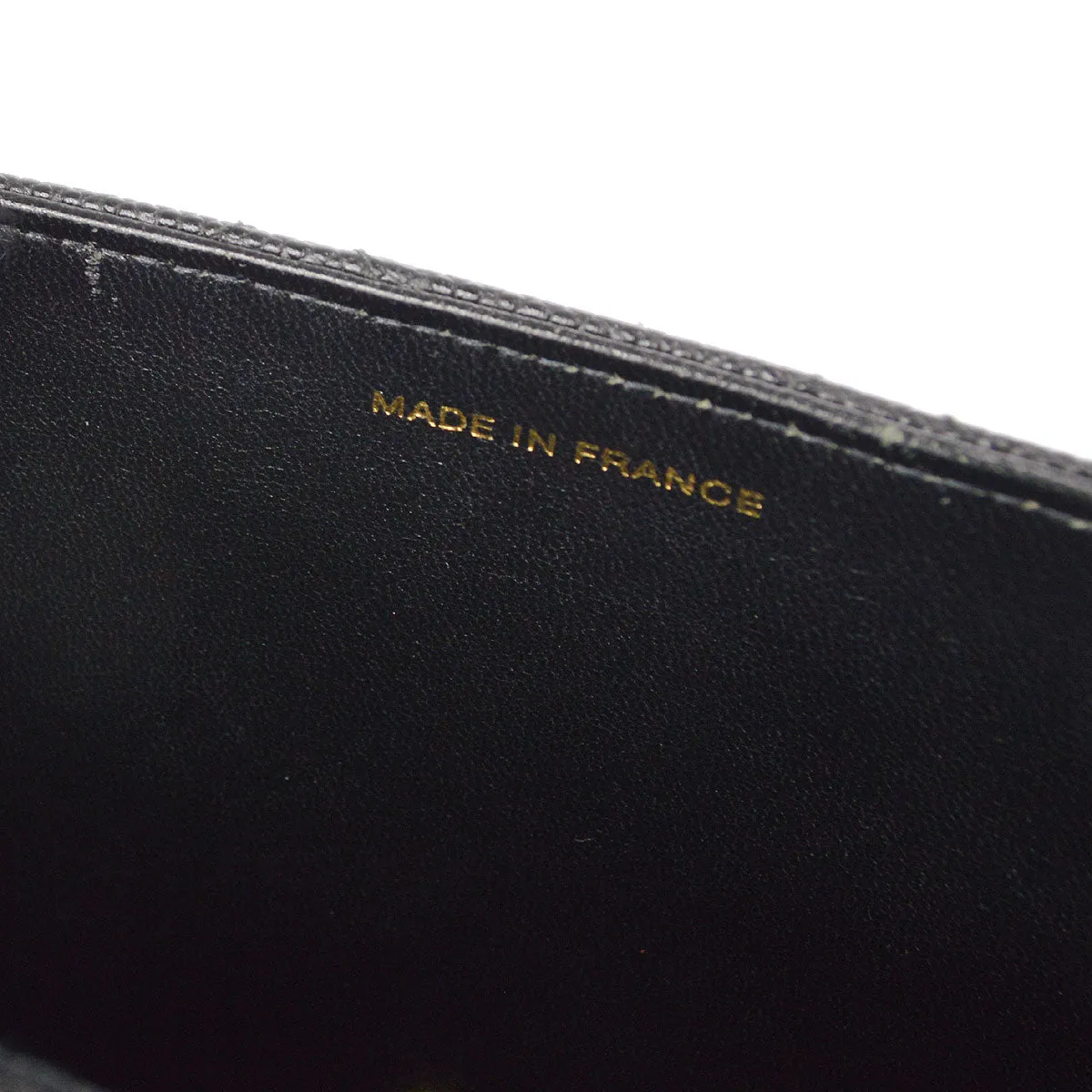 CHANEL 1998 Straight Flap Shoulder Bag Black Caviar