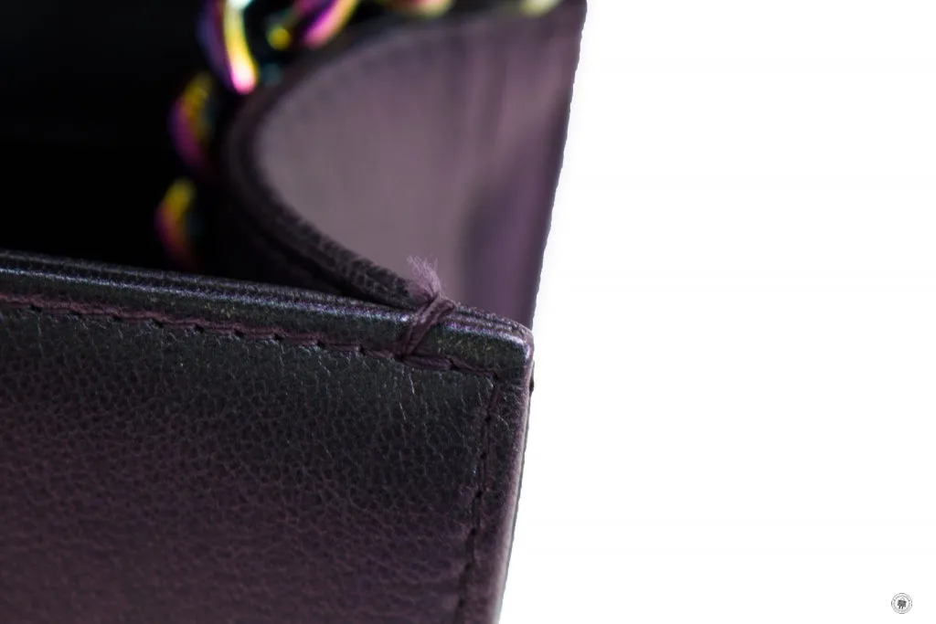 Chanel A67086 Boy Rainbow  Iridescent Purple  Calfskin Medium Shoulder Bags