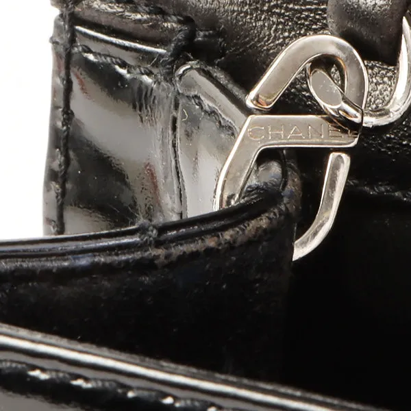 Chanel Around 2000 Made Canvas Patent Combination 2.55 Chain Shoulder Bag Black
