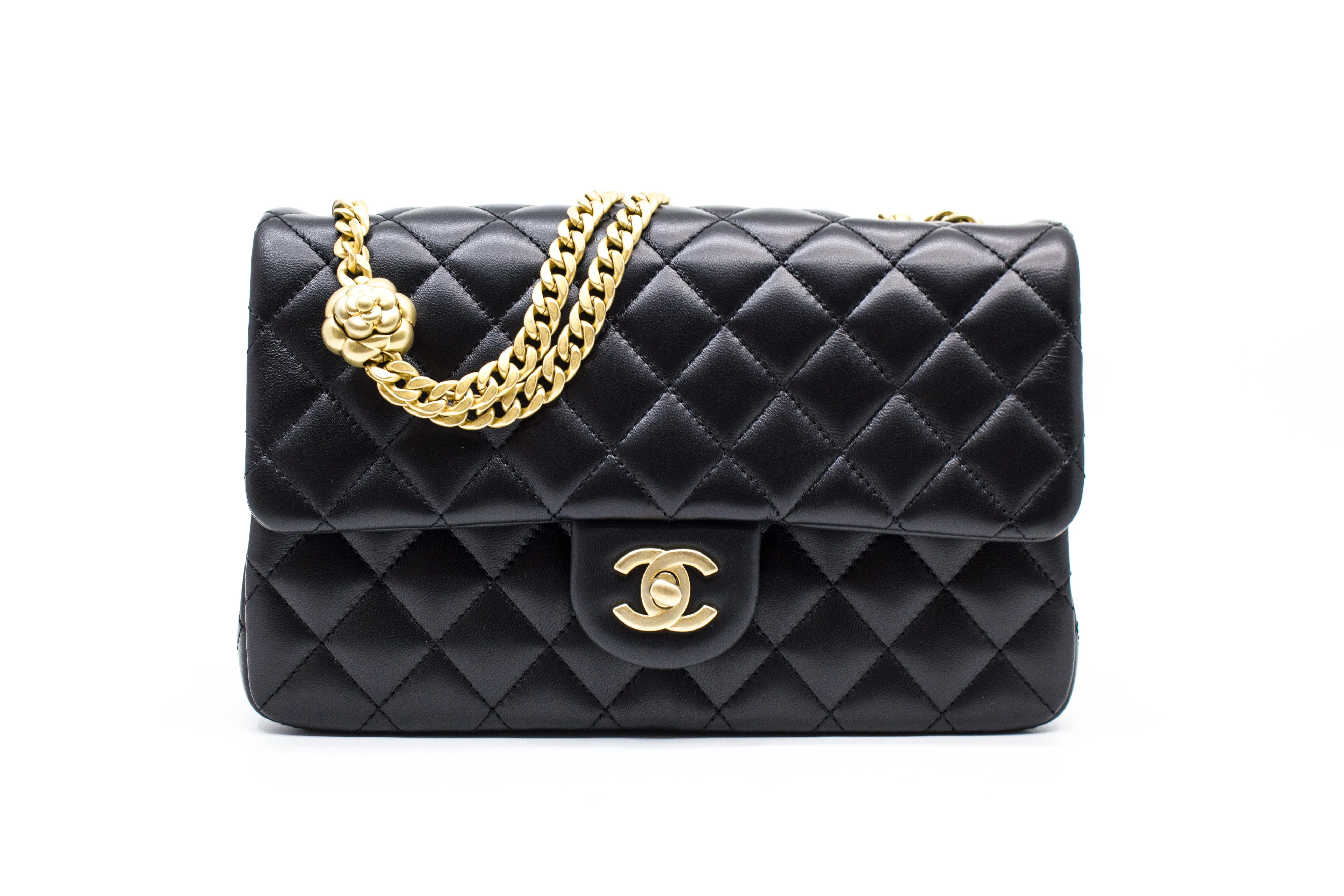 Chanel AS4064 B10716 Chanel 23S Flap Bag  Black   94305 Lambskin Shoulder Bags Ghw