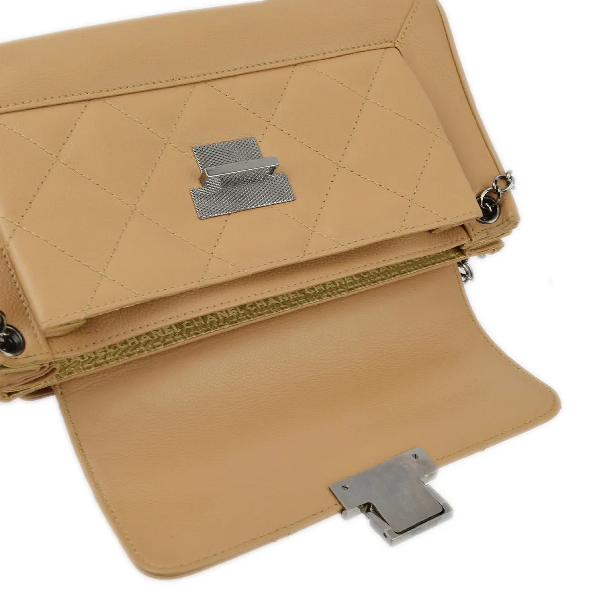 Chanel Beige Caviar Chain Shoulder Bag