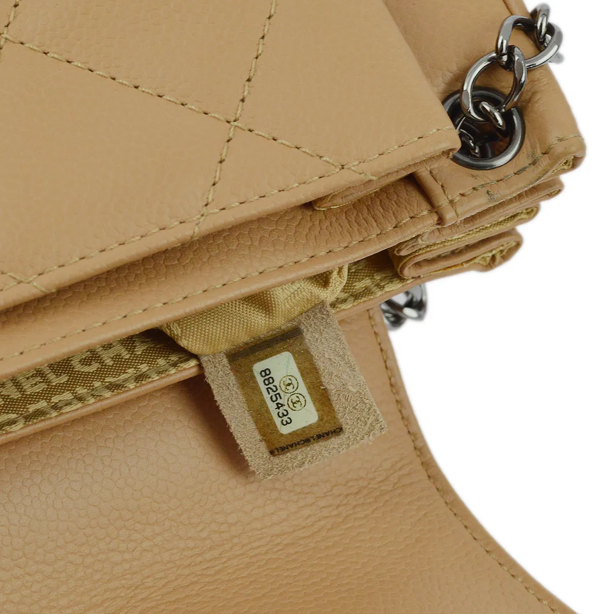 Chanel Beige Caviar Chain Shoulder Bag