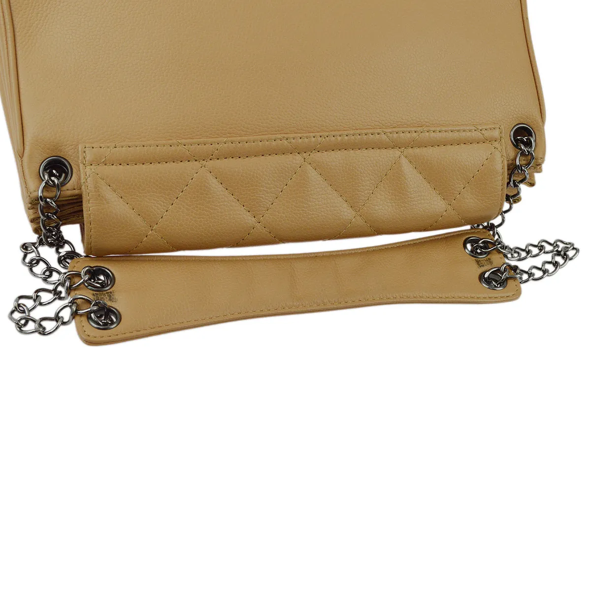 Chanel Beige Caviar Chain Shoulder Bag