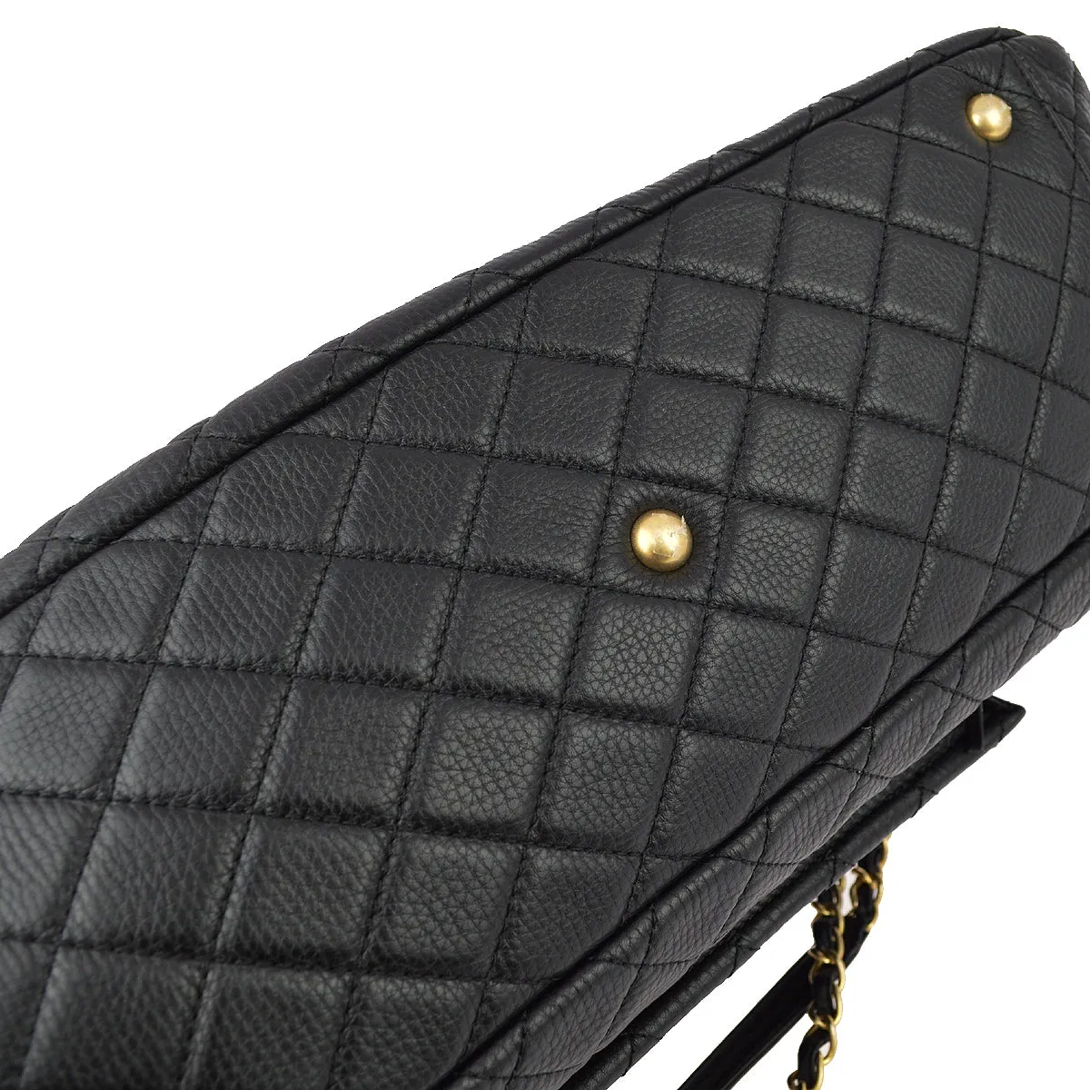 Chanel Black Calfskin XXL Single Flap Shoulder Bag