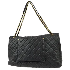 Chanel Black Calfskin XXL Single Flap Shoulder Bag