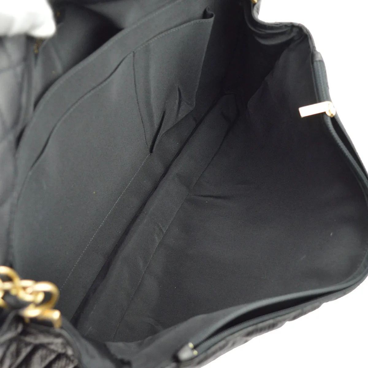 Chanel Black Calfskin XXL Single Flap Shoulder Bag