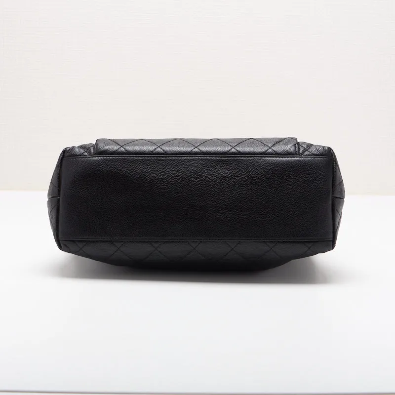 CHANEL / CHANEL Matrasse  Flap Double Chain Sder Caviar S Black   Shoulder Bag Lady Bag Hybrid ?? Ship??  Yaboo Online