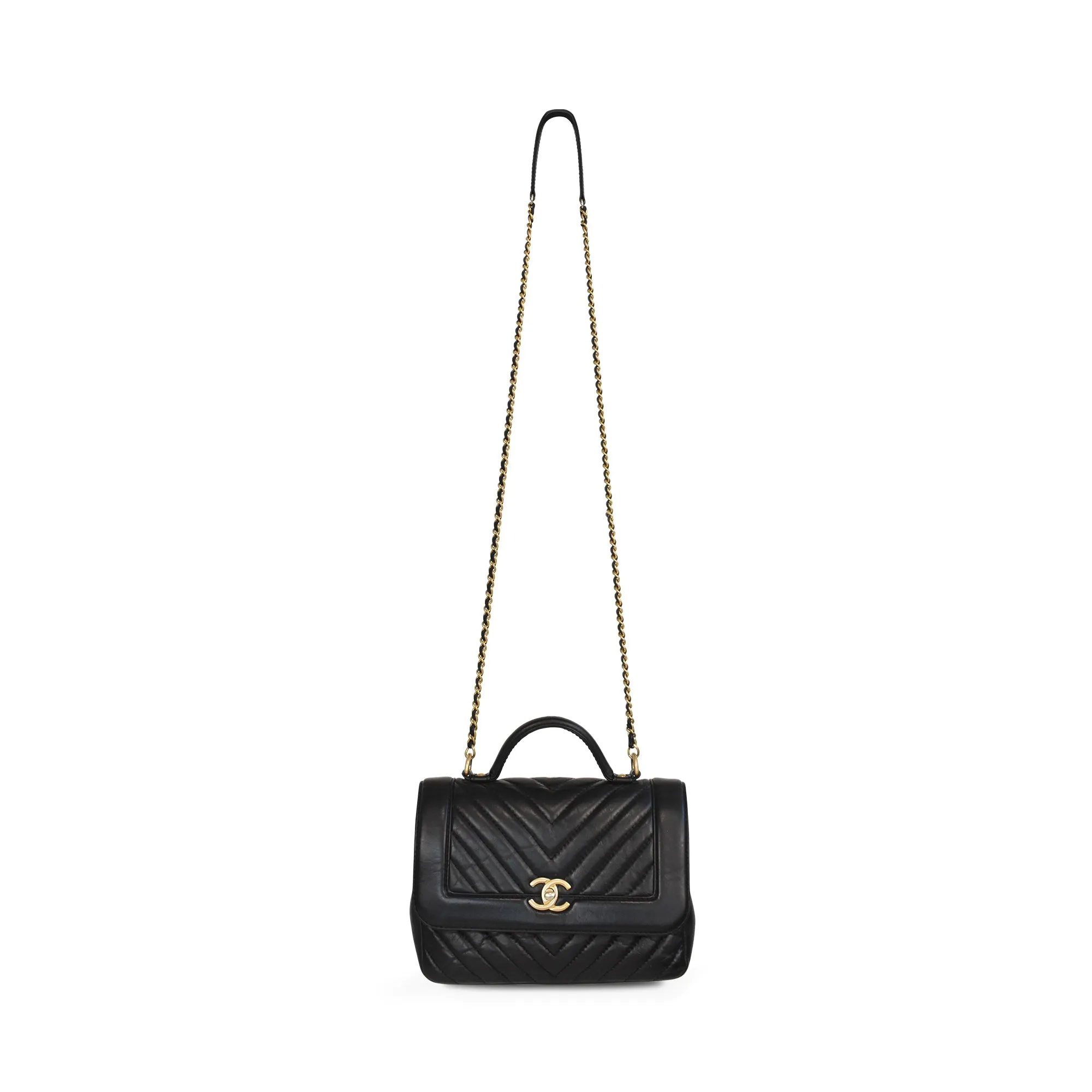 Chanel 'Chevron Top Handle' Flap Bag