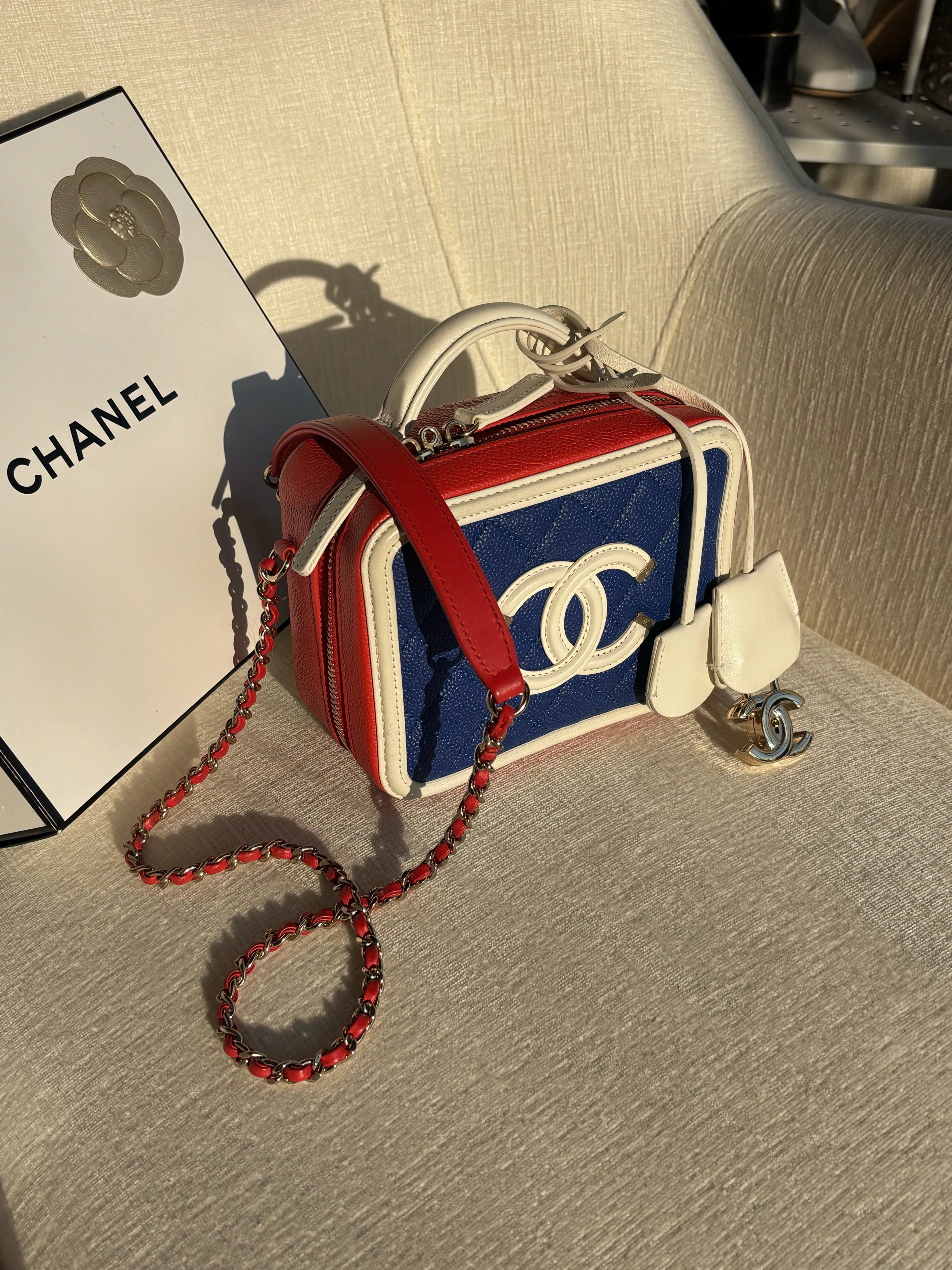 Chanel 'Filigree Vanity Case Mini' Crossbody Bag
