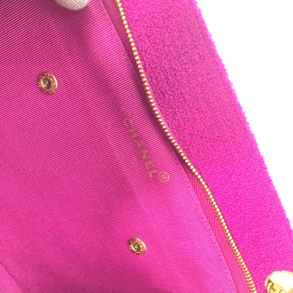 CHANEL Shoulder Bag cotton pink vintage quilting Women Used