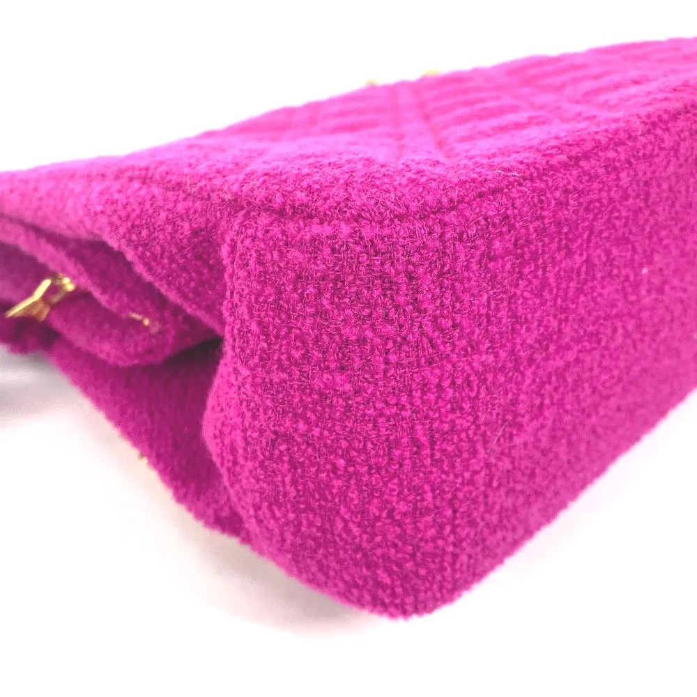 CHANEL Shoulder Bag cotton pink vintage quilting Women Used