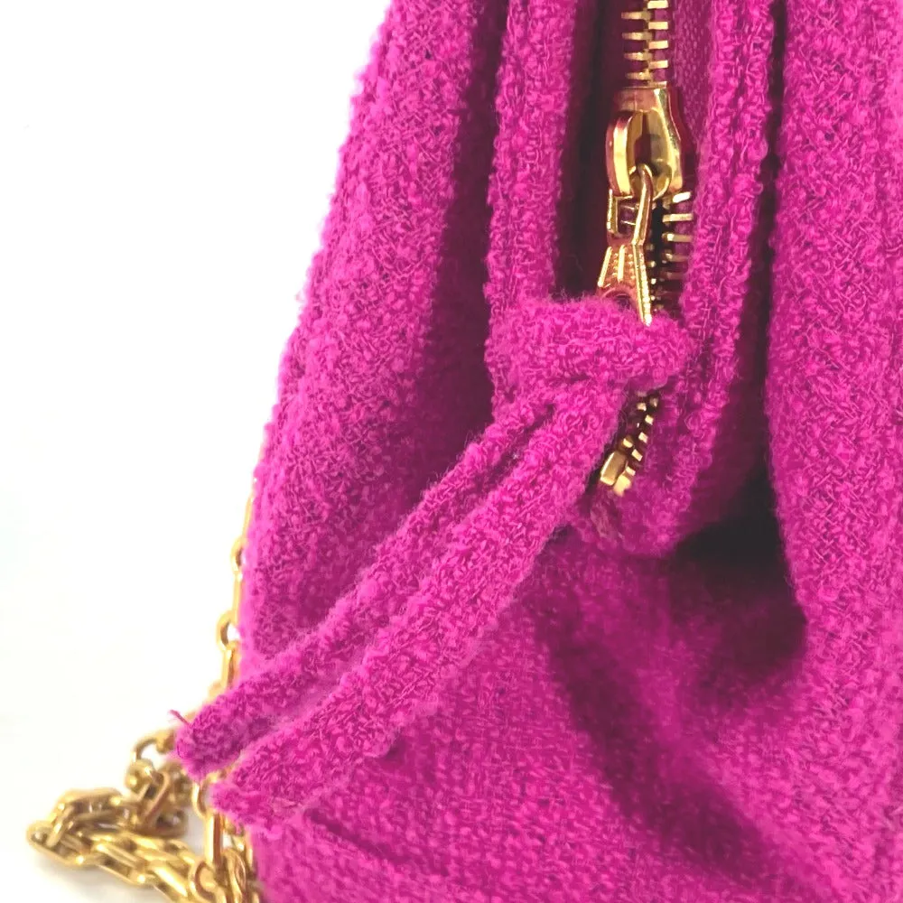 CHANEL Shoulder Bag cotton pink vintage quilting Women Used