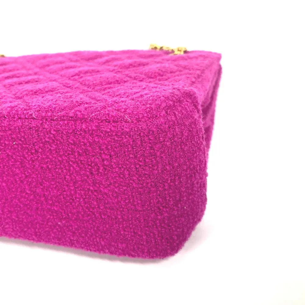 CHANEL Shoulder Bag cotton pink vintage quilting Women Used