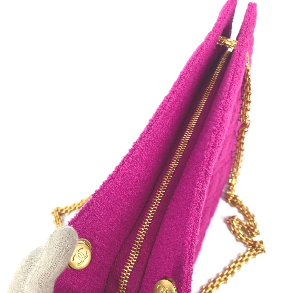 CHANEL Shoulder Bag cotton pink vintage quilting Women Used