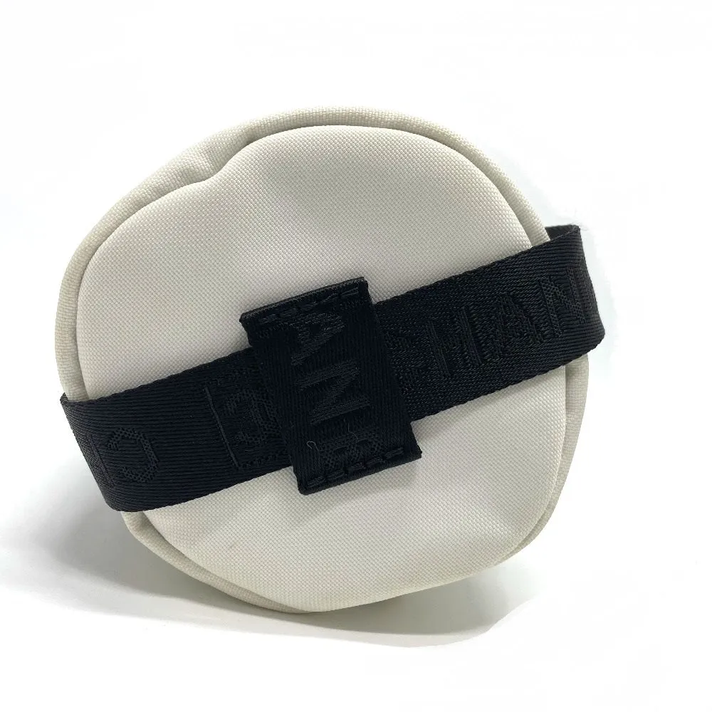 CHANEL Shoulder Bag Nylon White x black Sports Line CCCOCO Mark drink bag Women Used