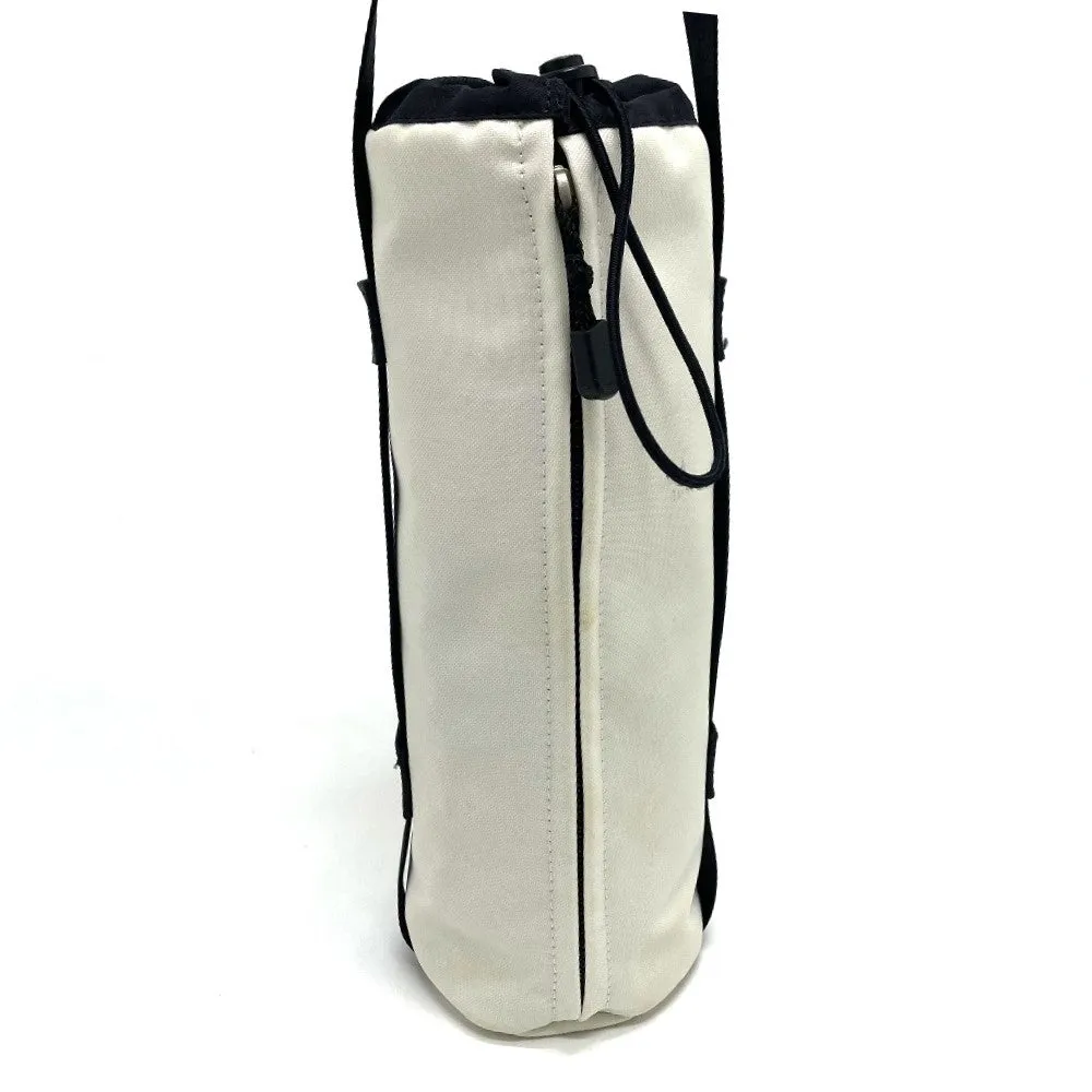 CHANEL Shoulder Bag Nylon White x black Sports Line CCCOCO Mark drink bag Women Used