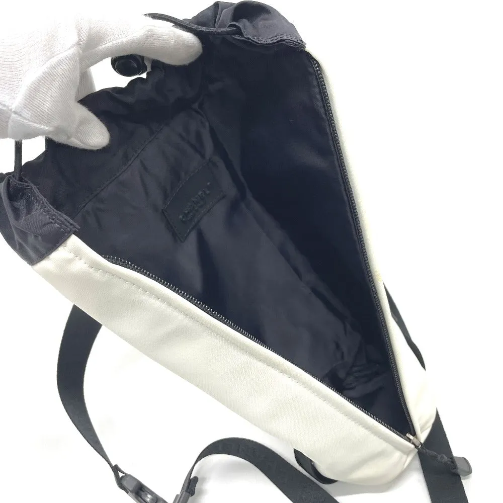 CHANEL Shoulder Bag Nylon White x black Sports Line CCCOCO Mark drink bag Women Used