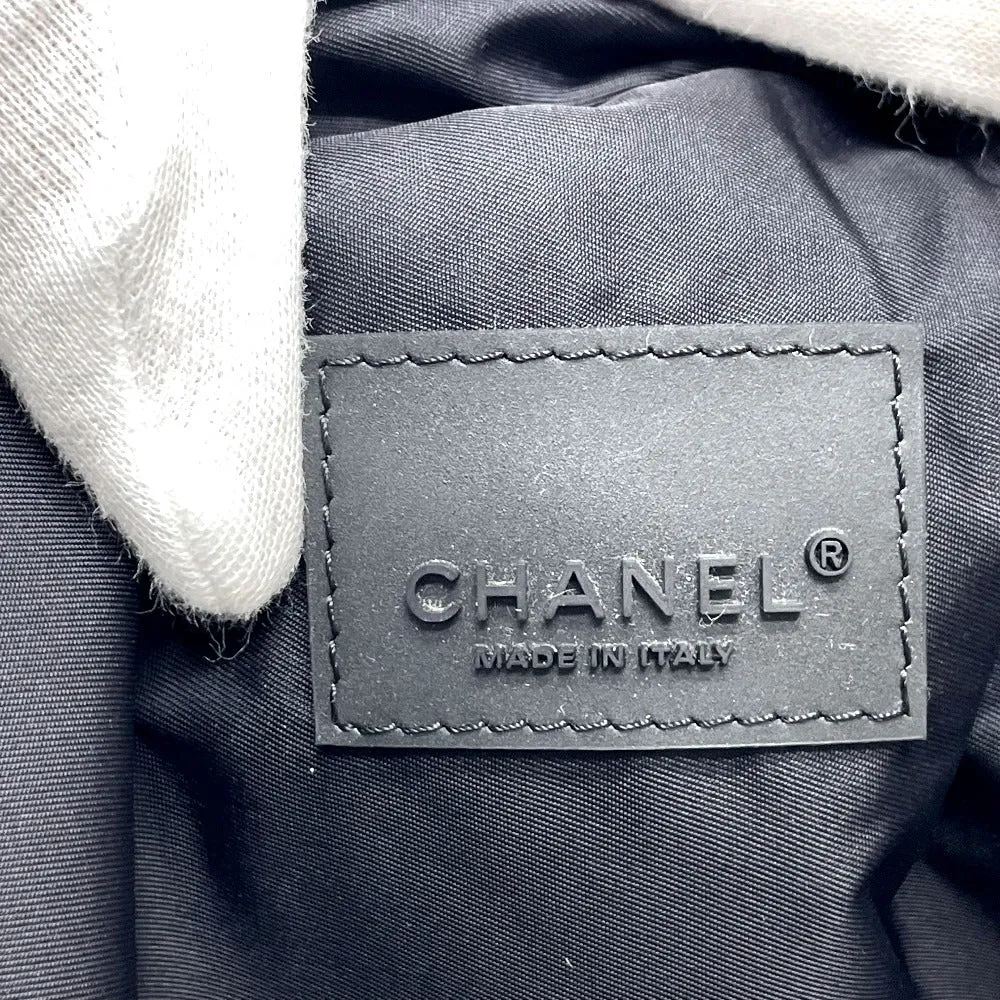 CHANEL Shoulder Bag Nylon White x black Sports Line CCCOCO Mark drink bag Women Used