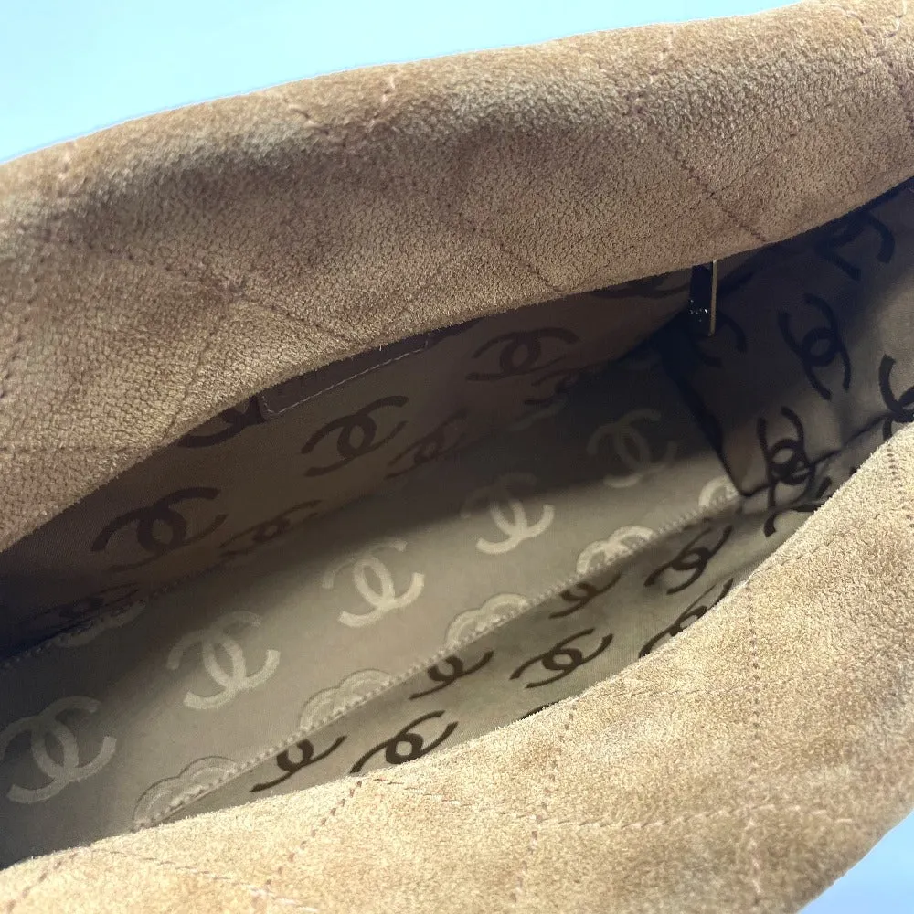 CHANEL Shoulder Bag suede Brown CC COCO Mark Matrasse Women Used