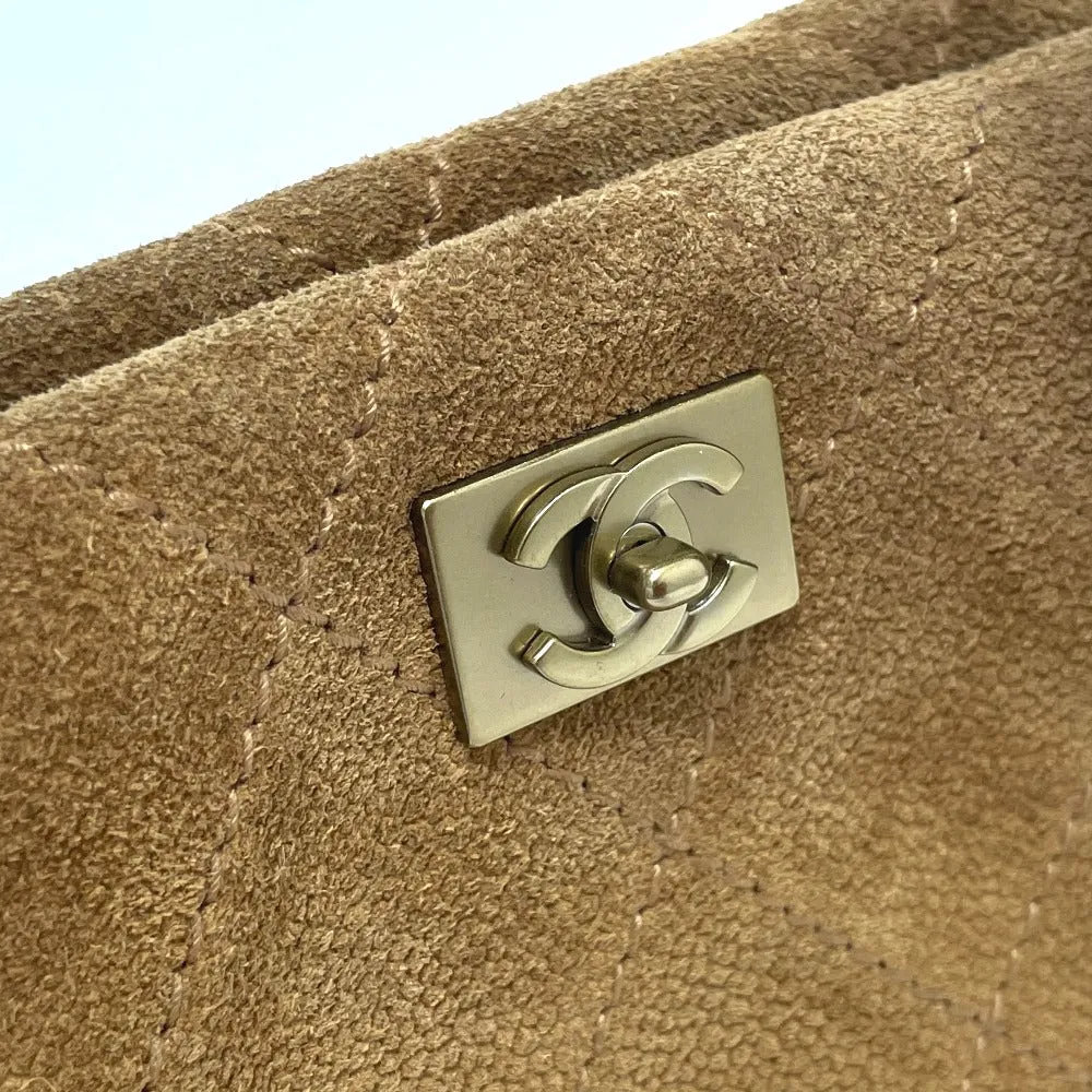 CHANEL Shoulder Bag suede Brown CC COCO Mark Matrasse Women Used