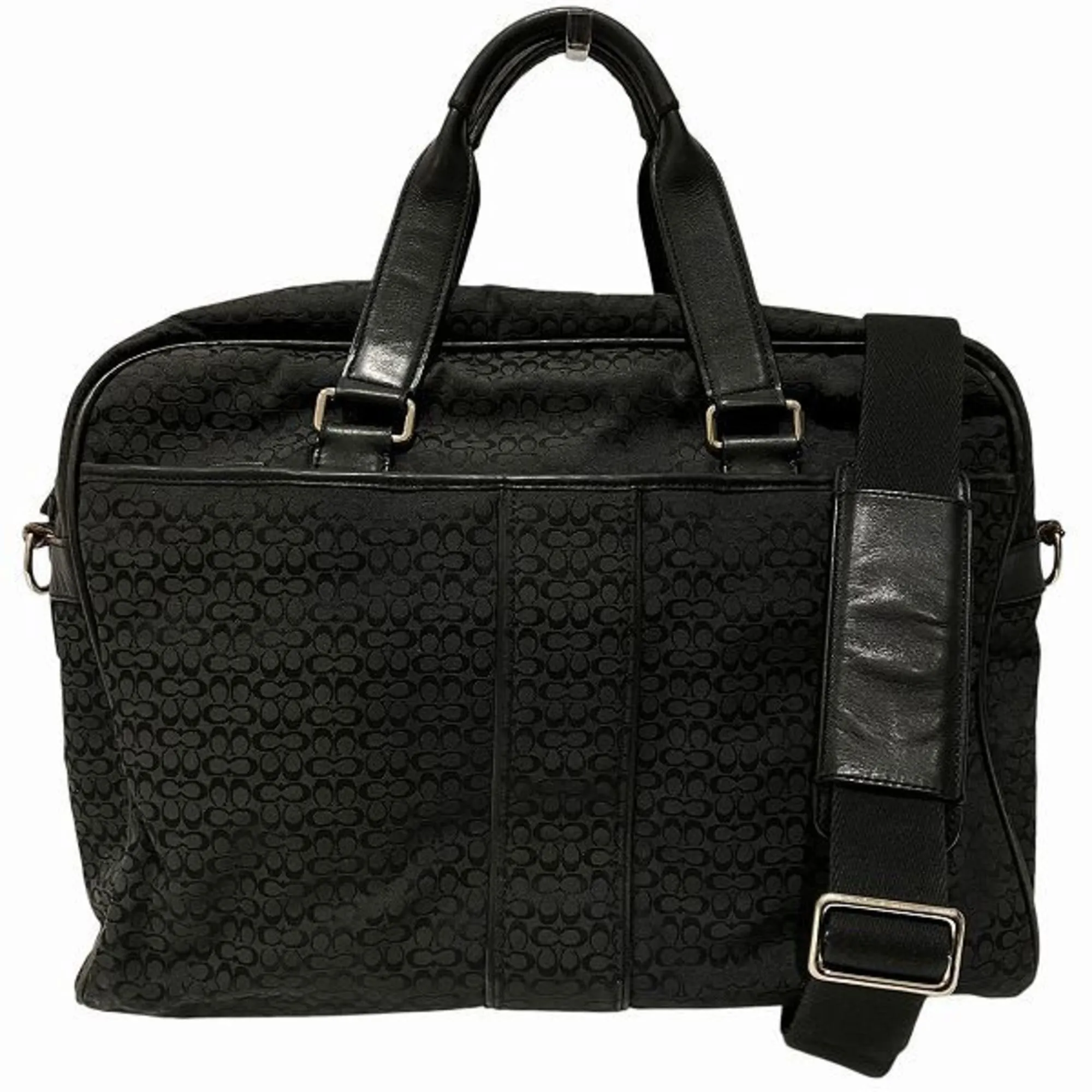 Coach Canvas Leather Shoulder Bag (Pre-Owned)