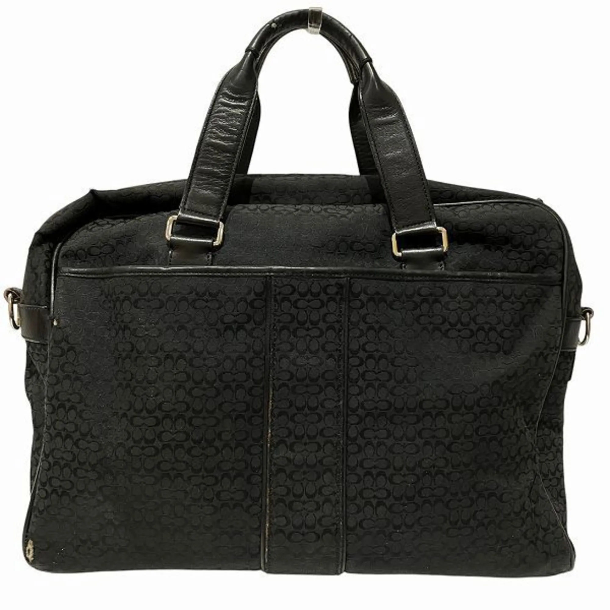 Coach Canvas Leather Shoulder Bag (Pre-Owned)