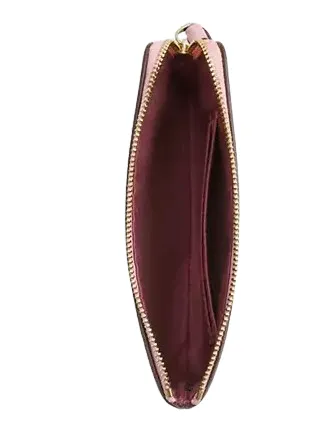 Coach Corner Zip Wristlet In Signature Canvas