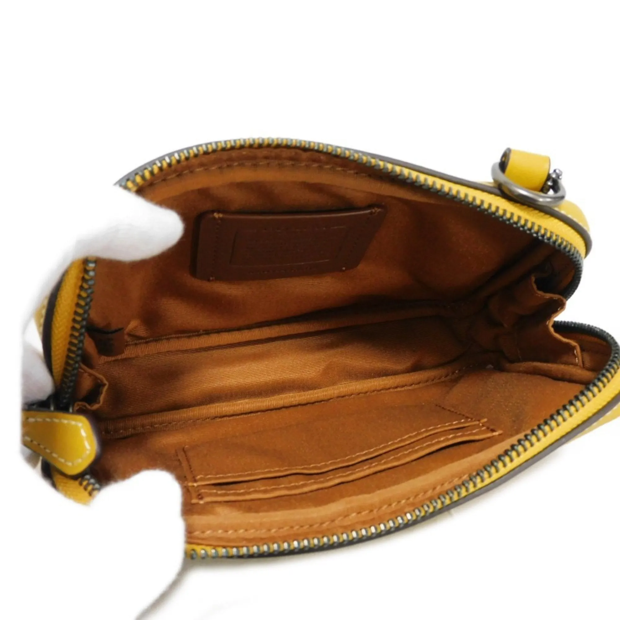 Coach Leather Pochette Shoulder Bag (Pre-Owned)